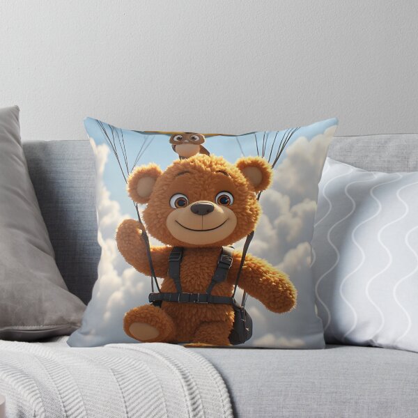 Item preview, Teddy Bear And Friend Parachuting designed and sold by Small-Cute-Bear.