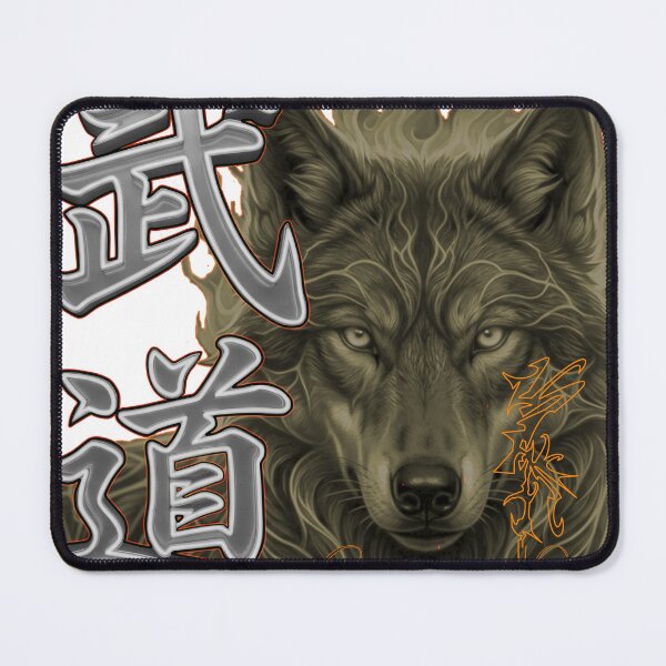 Item preview, Bushido Wolf - Fire & Silver Graphic designed and sold by DigitalArtDesignLab.