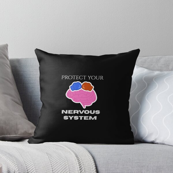 Item preview, Protect Your Nervous System - Brain + Boxing Gloves | Black designed and sold by RaeganIvy.