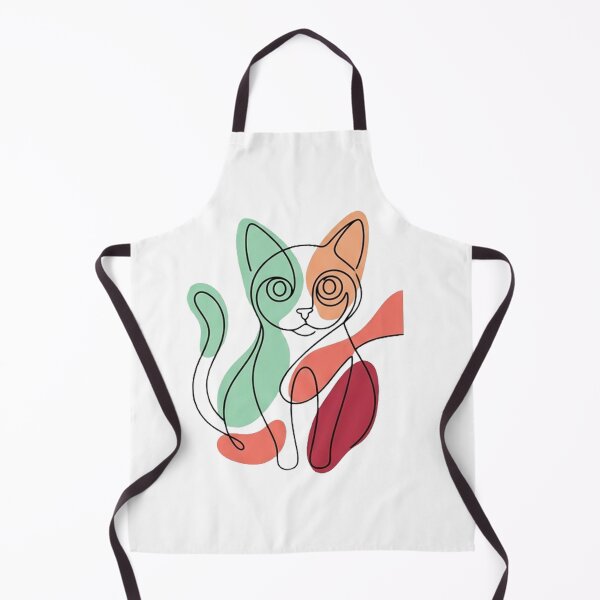 Item preview, Minimalist Continuous Line Abstract Pastel Cat designed and sold by CatstheticShop1.