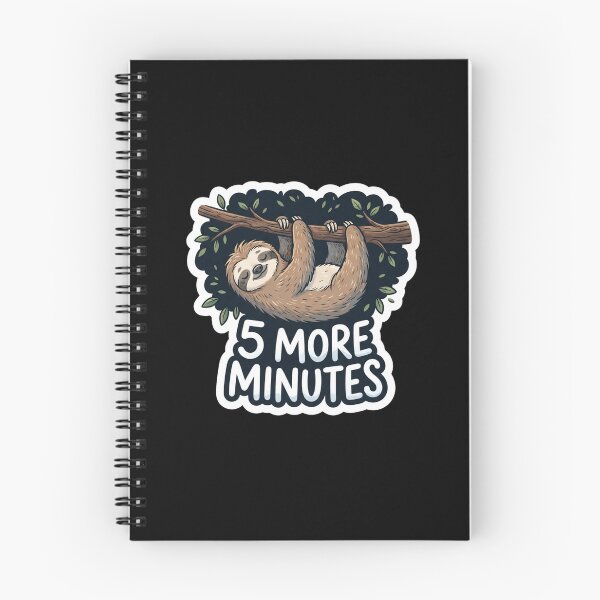 Item preview, Cute Sleeping Sloth Five More Minutes designed and sold by Owcomm.