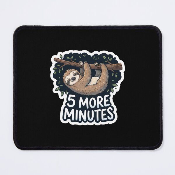 Item preview, Cute Sleeping Sloth Five More Minutes designed and sold by Owcomm.