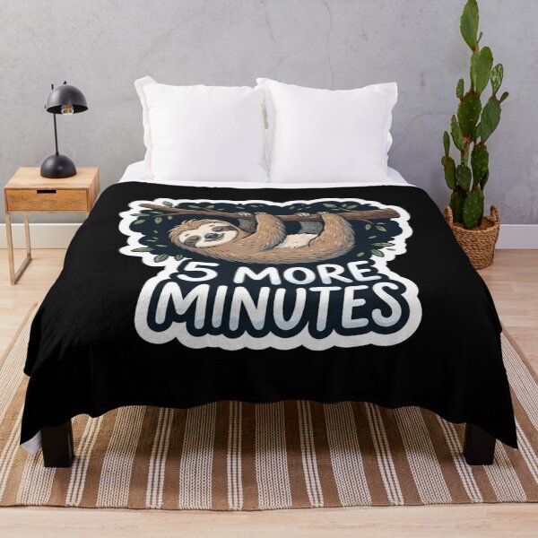 Item preview, Cute Sleeping Sloth Five More Minutes designed and sold by Owcomm.