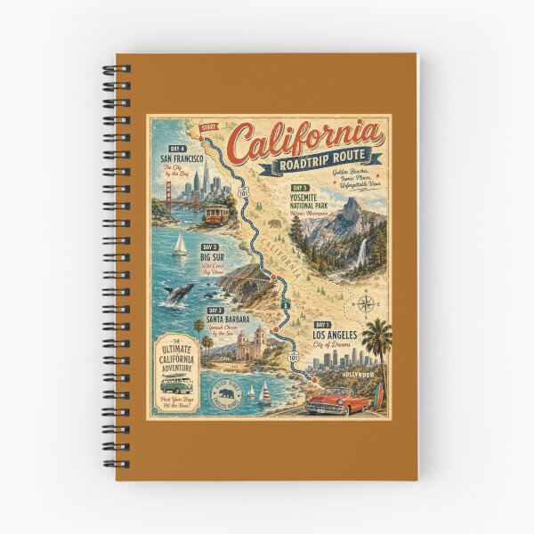 Item preview, Old Vintage California Road Trip Poster designed and sold by Halifaxartguy.