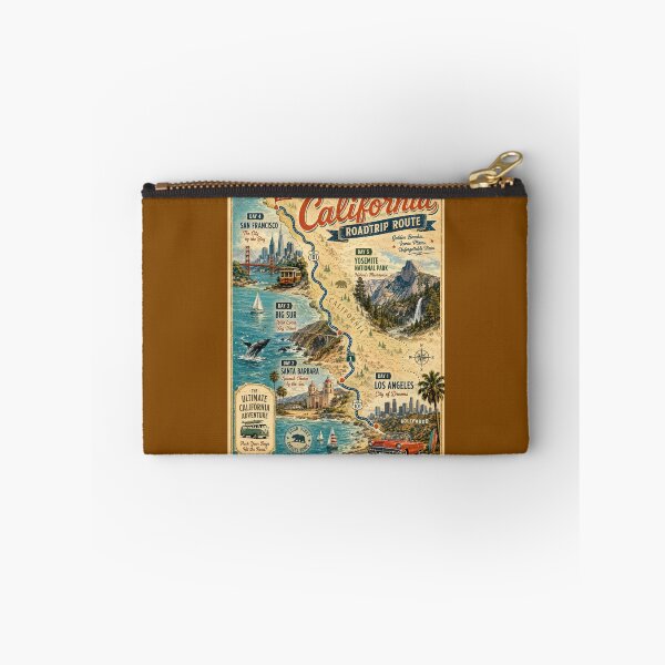 Item preview, Old Vintage California Road Trip Poster designed and sold by Halifaxartguy.