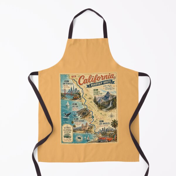 Item preview, Old Vintage California Road Trip Poster designed and sold by Halifaxartguy.