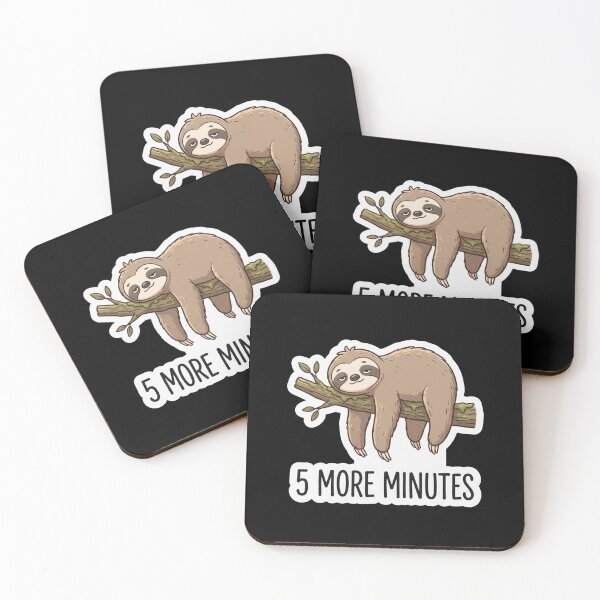 Item preview, Cute Sleepy Sloth Five More Minutes designed and sold by Owcomm.