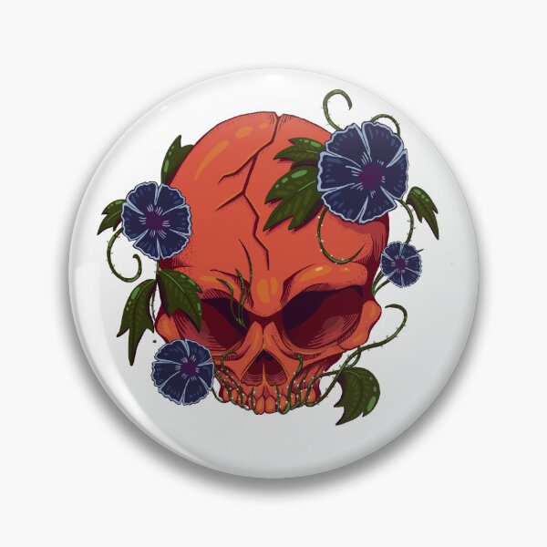Item preview, Skull and Morning Glories designed and sold by Jericho Pipinich.