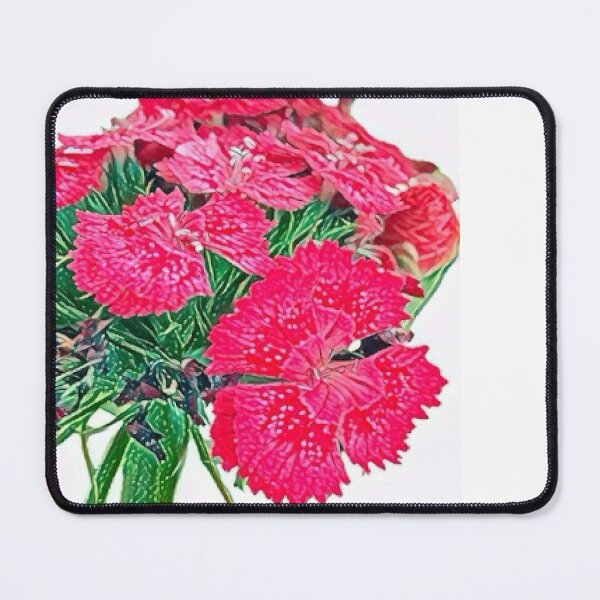 Item preview, Impressionist Pink Dianthus Sweet William Flower Art designed and sold by BalkanBloom.