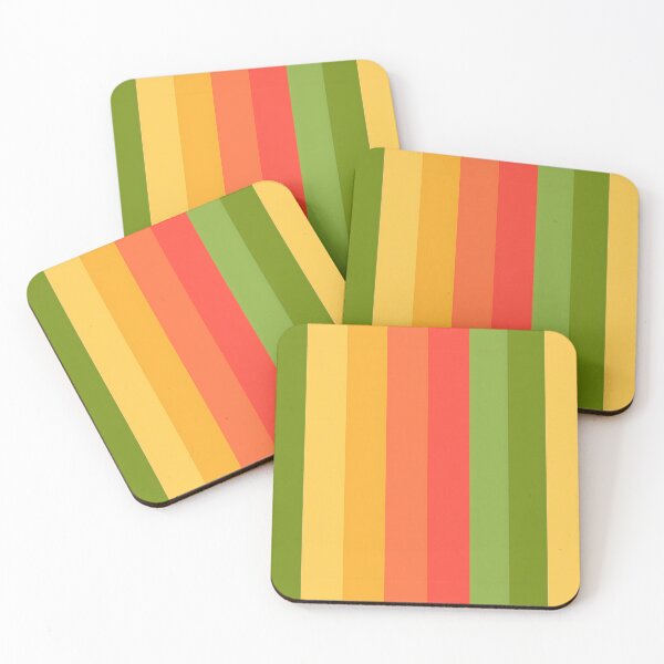 Item preview, Warm spring colour palette stripe design designed and sold by KLflorals.