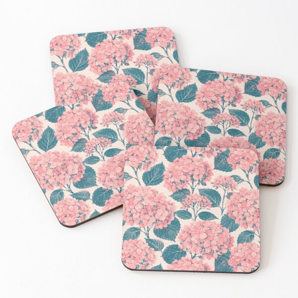 Item preview, Hydrangea Risograph Two Color Print Seamless Pattern designed and sold by Inkworksbyshery.