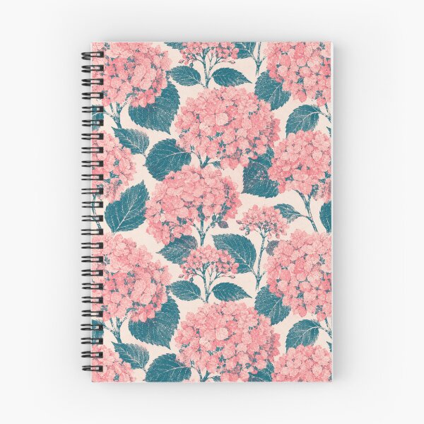 Item preview, Hydrangea Risograph Two Color Print Seamless Pattern designed and sold by Inkworksbyshery.