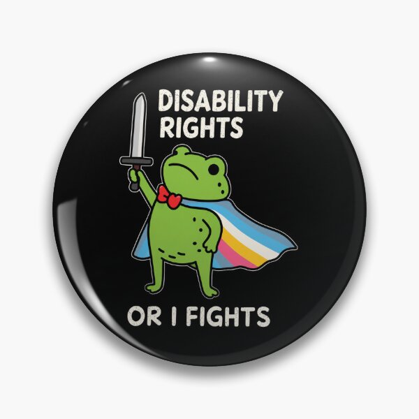 Item preview, Disability Rights or I Fights, Funny Frog Meme, Autism Awareness, Neurodiversity Pride Support designed and sold by RafaelScherer.