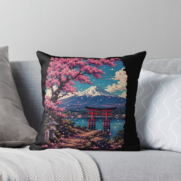 Item preview, Retro Japan Aesthetic- Mount Fuji Sakura Landscape designed and sold by WRParadise.