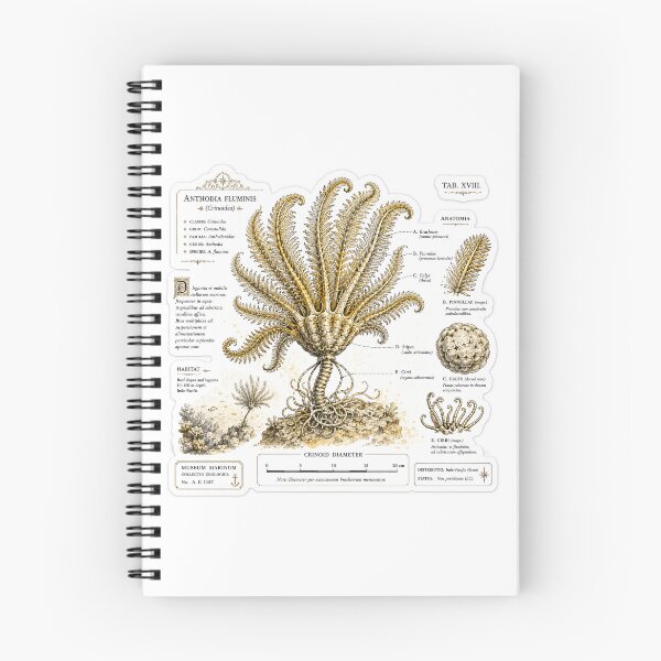 Item preview, Cute Vintage Sea Lily Crinoid Sticker - Scientific Ocean Plate designed and sold by PND7777.