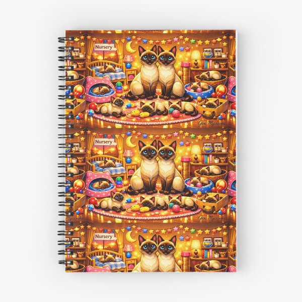 Item preview, Siamese Kitten Nursery Dreamscape – Cozy Cat Art designed and sold by The Art Queen Of Michigan .
