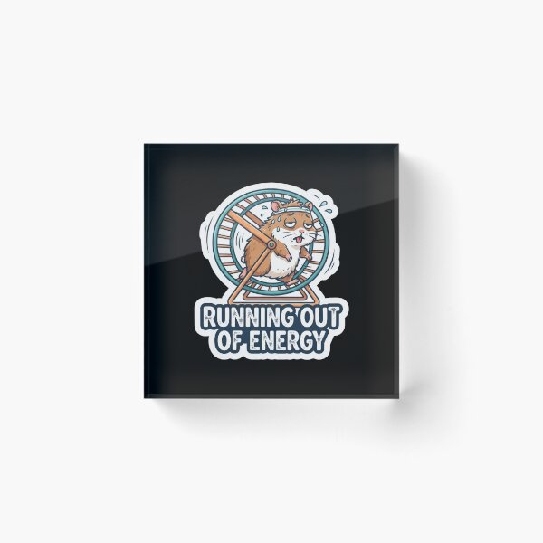 Item preview, Tired Hamster Running Out Of Energy designed and sold by Owcomm.