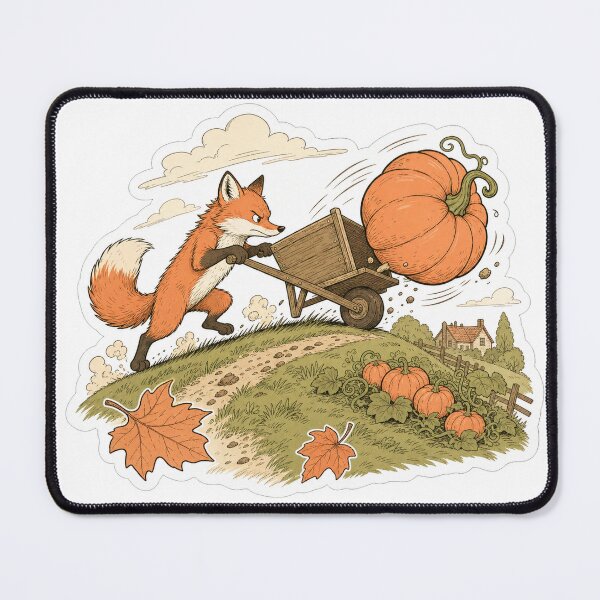 Item preview, Pumpkin Patch Wheelbarrow Escape Sticker designed and sold by AzottoShop.