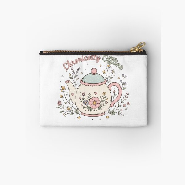 Item preview, Chronically Offline Cute Retro Teapot Wildflowers T-Shirt designed and sold by NikaRka.