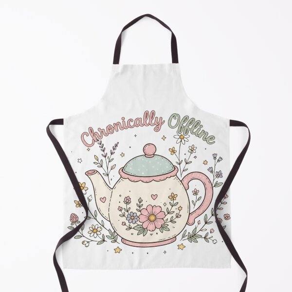 Item preview, Chronically Offline Cute Retro Teapot Wildflowers T-Shirt designed and sold by NikaRka.