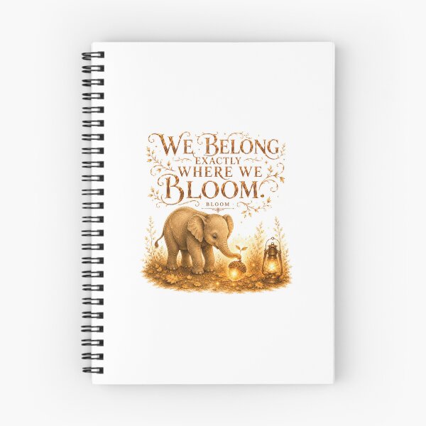 Item preview, We Belong Exactly Where We Bloom Vintage Elephant Self Growth designed and sold by AQUILAKREO.
