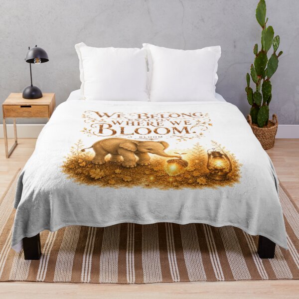 Item preview, We Belong Exactly Where We Bloom Vintage Elephant Self Growth designed and sold by AQUILAKREO.