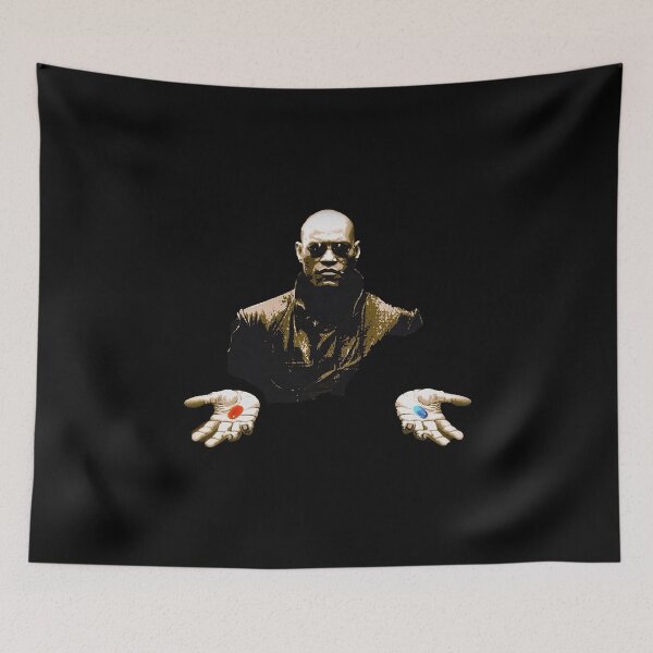 Item preview, Matrix Morpheus Red Or Blue Pill Vintage 90s Meme designed and sold by VincentGoodLove.