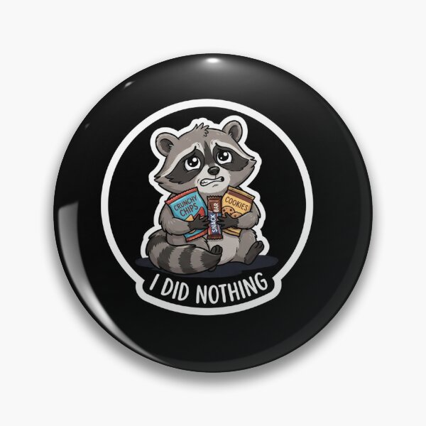 Item preview, Cute Guilty Raccoon Holding Many Snacks designed and sold by Owcomm.