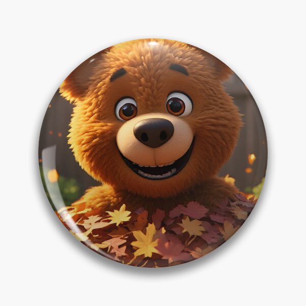 Item preview, Peekaboo Teddy Bear Autumn Art designed and sold by Small-Cute-Bear.