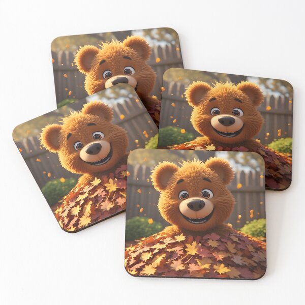 Item preview, Peekaboo Teddy Bear Autumn Art designed and sold by Small-Cute-Bear.