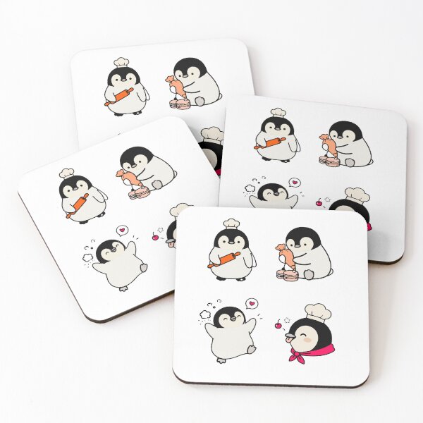 Item preview, ​Penguin Pastry Chef  - 4 poses designed and sold by SatyaYug.