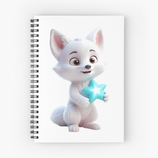 Item preview, Cute White Fox holding Star designed and sold by CuteSlothWorld.