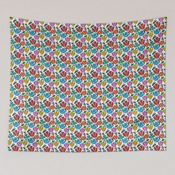 Item preview, Colorful Scandinavian Floral Seamless Pattern designed and sold by Onulodesign.