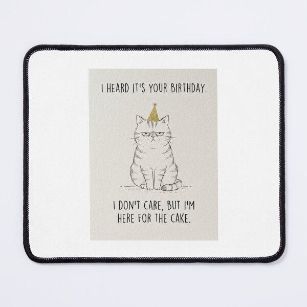 Item preview, Happy birthday  funny prank meme gift weird cat sarcastic satire cats kitten designed and sold by CheeseBlueprint.