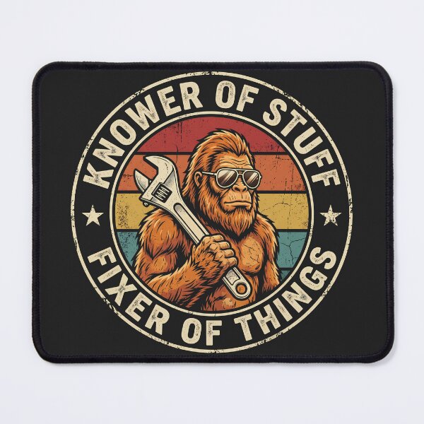 Item preview, Funny Retro Bigfoot Handyman - Knower Of Stuff, Fixer Of Things designed and sold by legendaryskins.