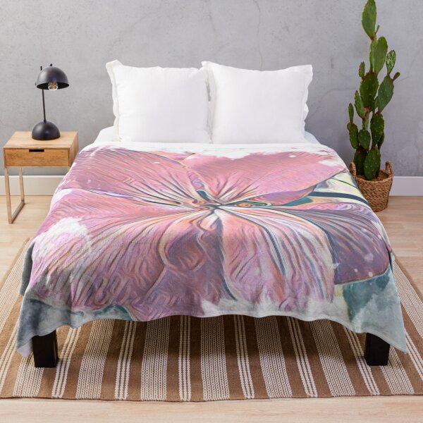 Item preview, Vintage Pastel Pink Geranium Flower Watercolor Art designed and sold by BalkanBloom.