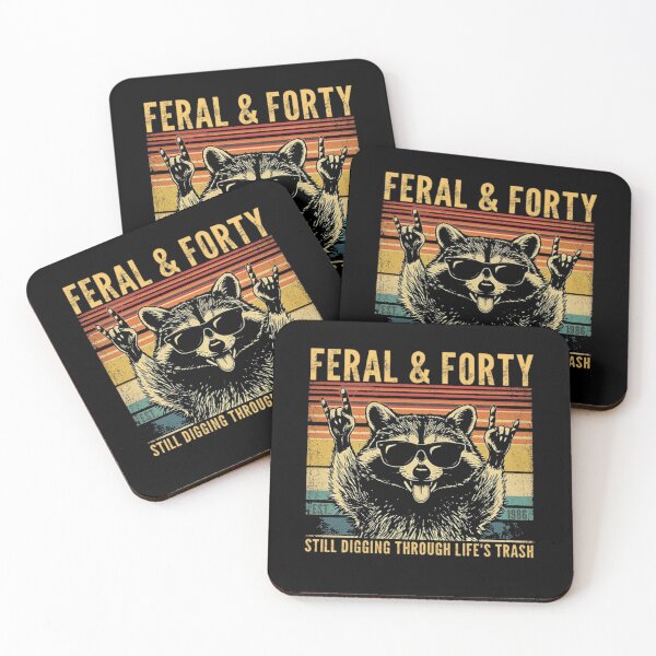 Item preview, Feral and Forty  Still Digging Through Life's Trash designed and sold by Gbriel3.