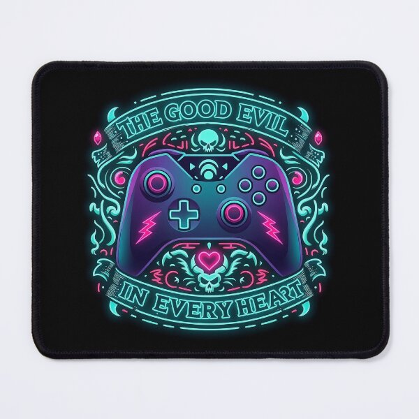 Item preview, Neon Gaming Controller Skull Heart designed and sold by Voodoo Store Paranormal Collections.