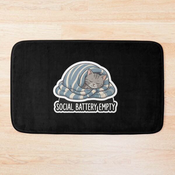 Item preview, Sleeping Cat Social Battery Empty Cozy Blanket designed and sold by Owcomm.