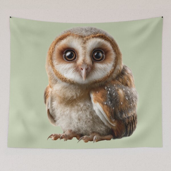Item preview, Baby Barn Owl – Cute Woodland Sticker 1 designed and sold by The Digital Compass.