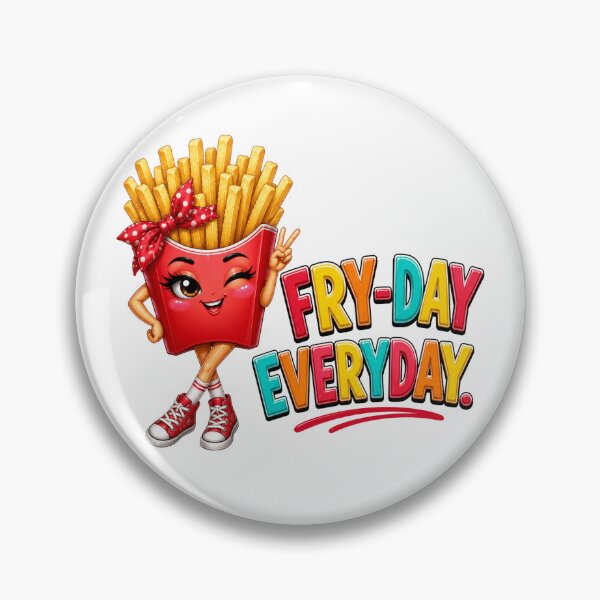 Item preview, Fry-Day Everyday Cute French Fries Cartoon Funny Fast Food Pun Kawaii Fries Character designed and sold by RoPrincess.