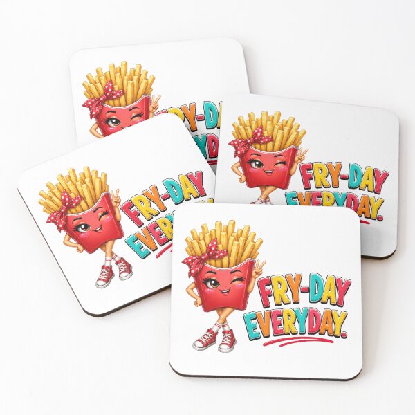 Item preview, Fry-Day Everyday Cute French Fries Cartoon Funny Fast Food Pun Kawaii Fries Character designed and sold by RoPrincess.