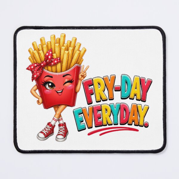 Item preview, Fry-Day Everyday Cute French Fries Cartoon Funny Fast Food Pun Kawaii Fries Character designed and sold by RoPrincess.