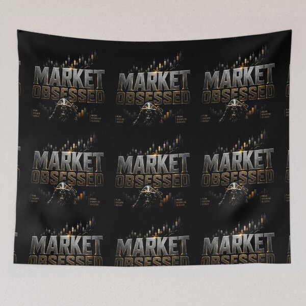 Item preview, Market Obsessed Trading Bull Typography | Forex Trader Gift | Stock Market Investor Design designed and sold by PipForgeStudio .