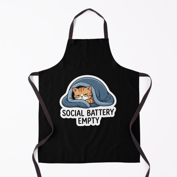 Item preview, Grumpy Orange Cat Social Battery Empty designed and sold by Owcomm.