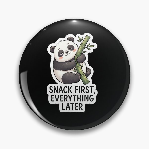 Item preview, Cute Sleepy Panda Snack First Motto designed and sold by Owcomm.