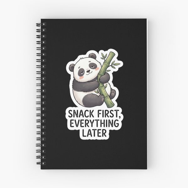 Item preview, Cute Sleepy Panda Snack First Motto designed and sold by Owcomm.