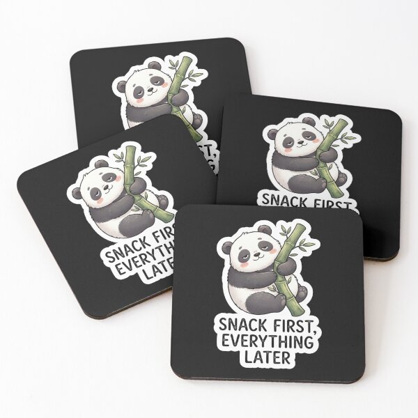 Item preview, Cute Sleepy Panda Snack First Motto designed and sold by Owcomm.