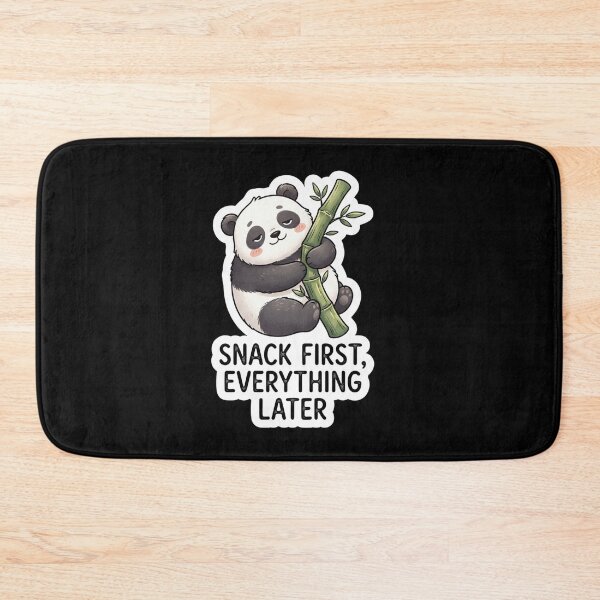Item preview, Cute Sleepy Panda Snack First Motto designed and sold by Owcomm.
