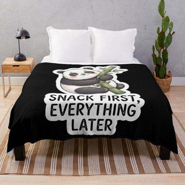 Item preview, Cute Sleepy Panda Snack First Motto designed and sold by Owcomm.